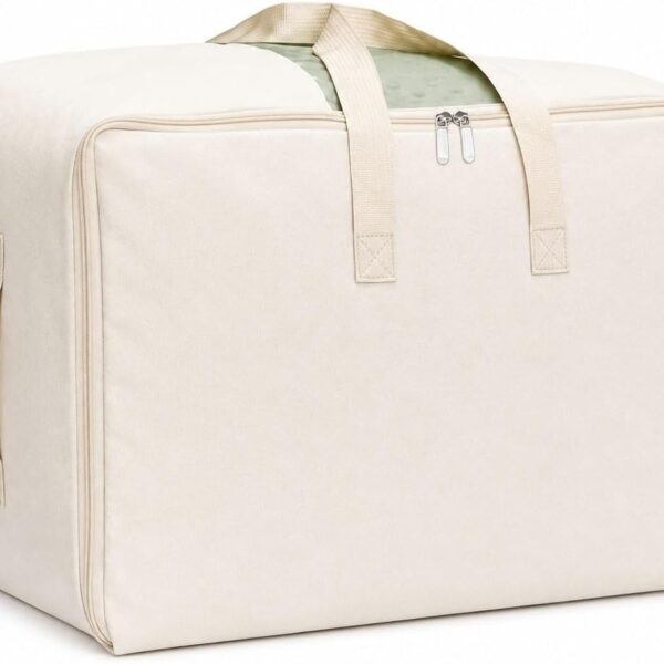 Large Canvas Comforter Storage Bag with Handles