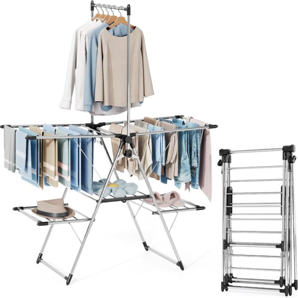 Foldable Laundry Drying Rack with Large Capacity