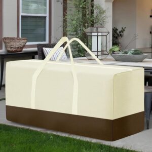 Extra-Large Beige Cushion Storage Bag with Zip