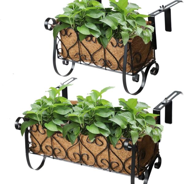 Iron Hanging Flower Rack and Basket Shelf