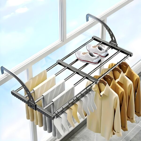 Portable Folding Clothes Drying Rack for Balconies